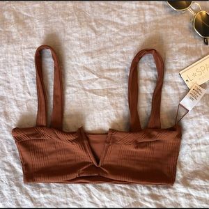 L ⭐️SPACE Pointelle Rib Lee Lee Bikini Top